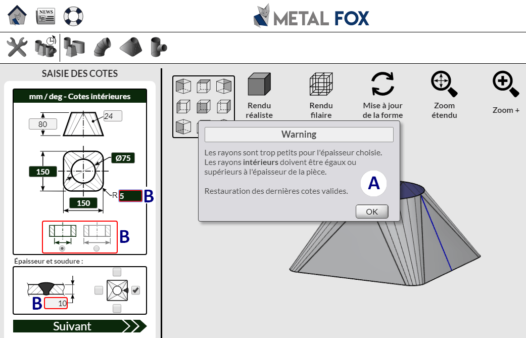 Système de contrôle du logiciel de traçage MetalFox