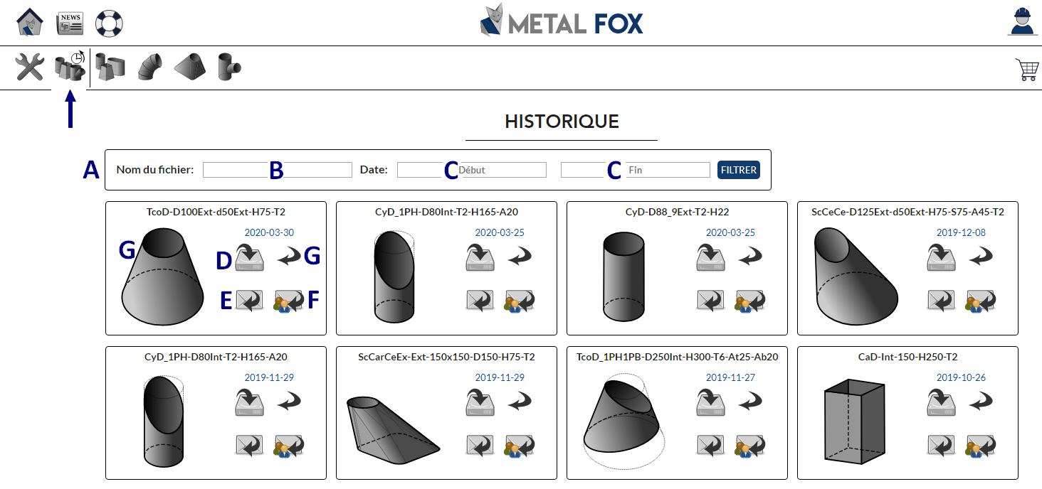 Historique du logiciel de traçage MetalFox